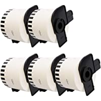 5 x DK22205 62mm x 30.48m Etiquetas continuas compatible con Brother P-Touch QL-500 QL-500A QL-550 QL-560 QL-570 QL-700…